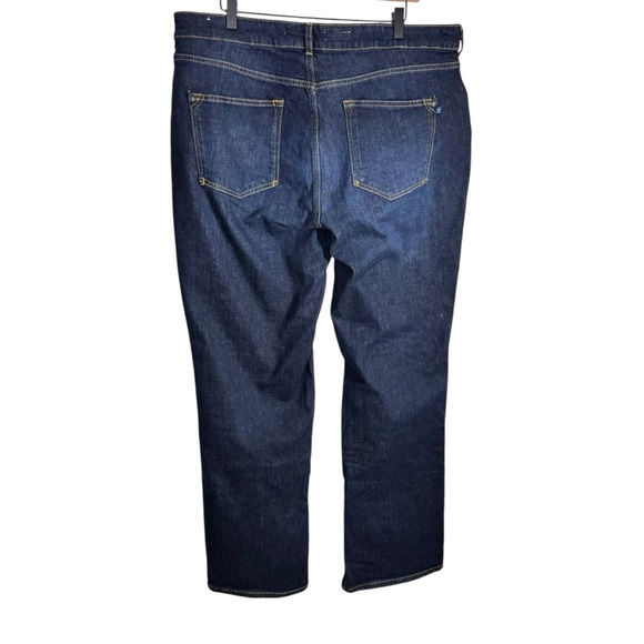 Anthropologie Pilcro The Split Straight Jeans Size 18 Dark Wash Denim Casual - Picture 15 of 16